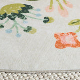 Safavieh Martha Stewart Washable 6'-0" x 6'-0" Rug in Beige / Red