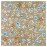 Safavieh Martha Stewart Washable 6'-0" x 6'-0" Rug in Dark Beige / Light Blue