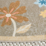 Safavieh Martha Stewart Washable 6'-0" x 6'-0" Rug in Dark Beige / Light Blue