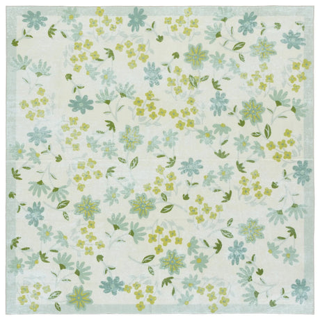 Safavieh Martha Stewart Washable 6'-0" x 6'-0" Rug in Beige / Light Green