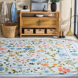 Safavieh Martha Stewart Washable 8'-0" x 10'-0" Rug in Light Blue / Rust
