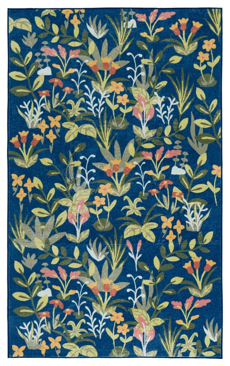 Safavieh Martha Stewart Washable 3'-0" x 5'-0" Rug in Navy / Gold