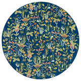 Safavieh Martha Stewart Washable 6'-0" x 6'-0" Rug in Navy / Gold