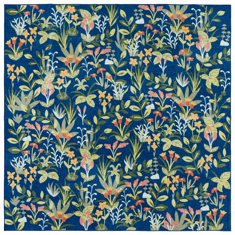 Safavieh Martha Stewart Washable 6'-0" x 6'-0" Rug in Navy / Gold