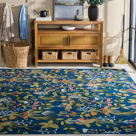 Safavieh Martha Stewart Washable 8'-0" x 10'-0" Rug in Navy / Gold