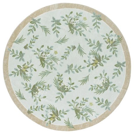 Safavieh Martha Stewart Washable 6'-0" x 6'-0" Rug in Taupe / Green