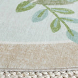 Safavieh Martha Stewart Washable 6'-0" x 6'-0" Rug in Taupe / Green