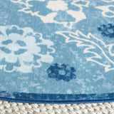 Safavieh Martha Stewart Washable 6'-0" x 6'-0" Rug in Blue / Beige