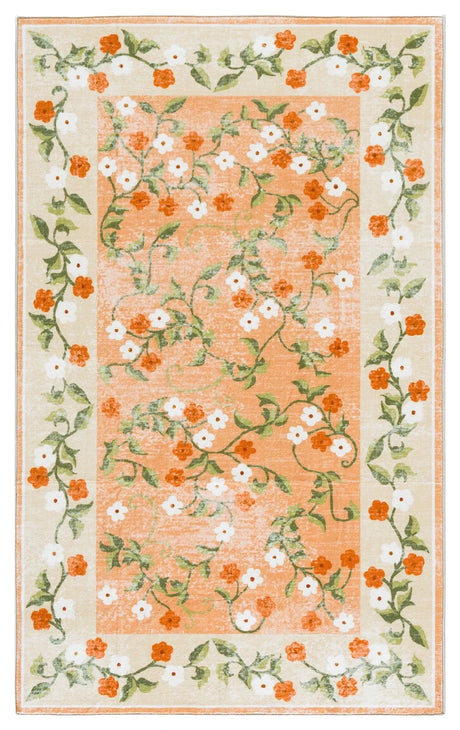 Safavieh Martha Stewart Washable 3'-0" x 5'-0" Rug in Rust / Gold