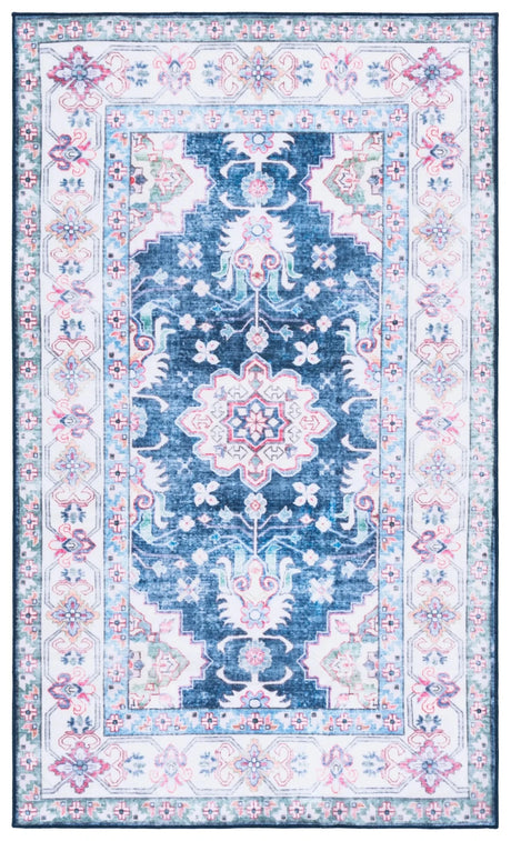 Safavieh Martha Stewart Washable 3'-0" x 5'-0" Rug in Navy / Beige