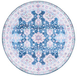 Safavieh Martha Stewart Washable 6'-0" x 6'-0" Rug in Navy / Beige