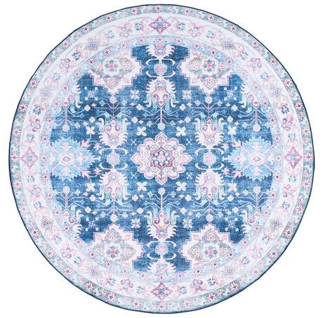 Safavieh Martha Stewart Washable 6'-0" x 6'-0" Rug in Navy / Beige