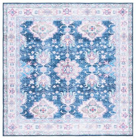 Safavieh Martha Stewart Washable 6'-0" x 6'-0" Rug in Navy / Beige