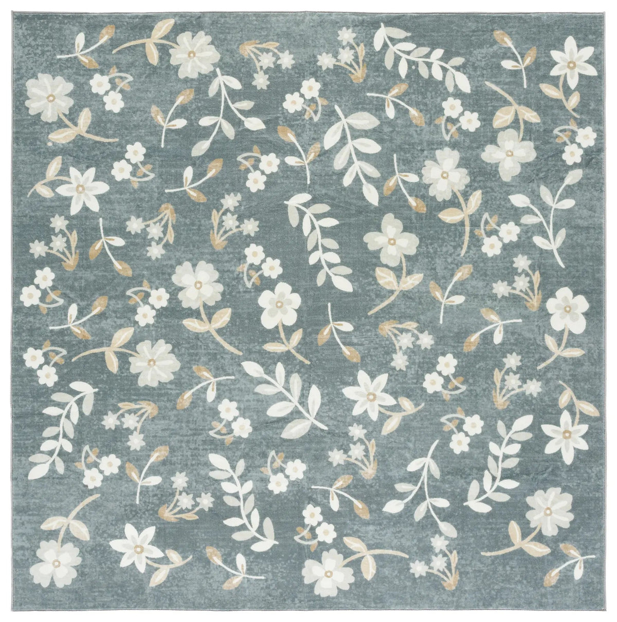 Safavieh Martha Stewart Washable 6'-0" x 6'-0" Rug in Dark Grey / Beige