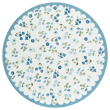 Safavieh Martha Stewart Washable 6'-0" x 6'-0" Rug in Ivory / Light Blue