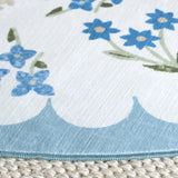 Safavieh Martha Stewart Washable 6'-0" x 6'-0" Rug in Ivory / Light Blue