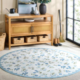 Safavieh Martha Stewart Washable 6'-0" x 6'-0" Rug in Ivory / Light Blue