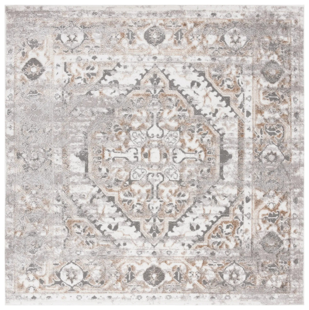 Safavieh Maya 6'-7" x 6'-7" Rug in Ivory / Grey Beige