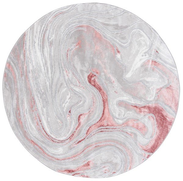 Safavieh Meadow Mdw553G Light Grey/Pink Rug.