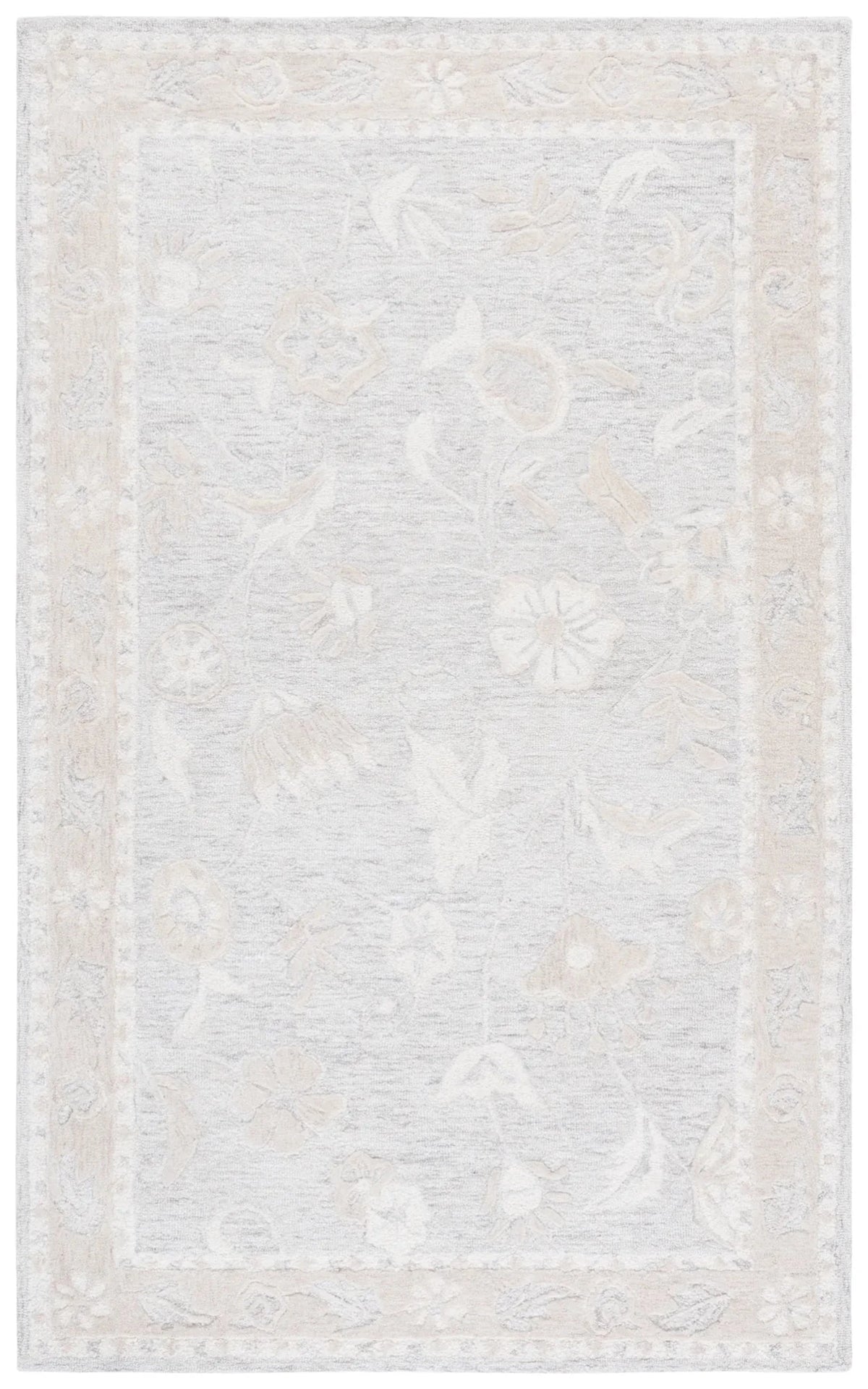 Safavieh Metro 4'-0" x 6'-0" Rug in Light Grey / Ivory