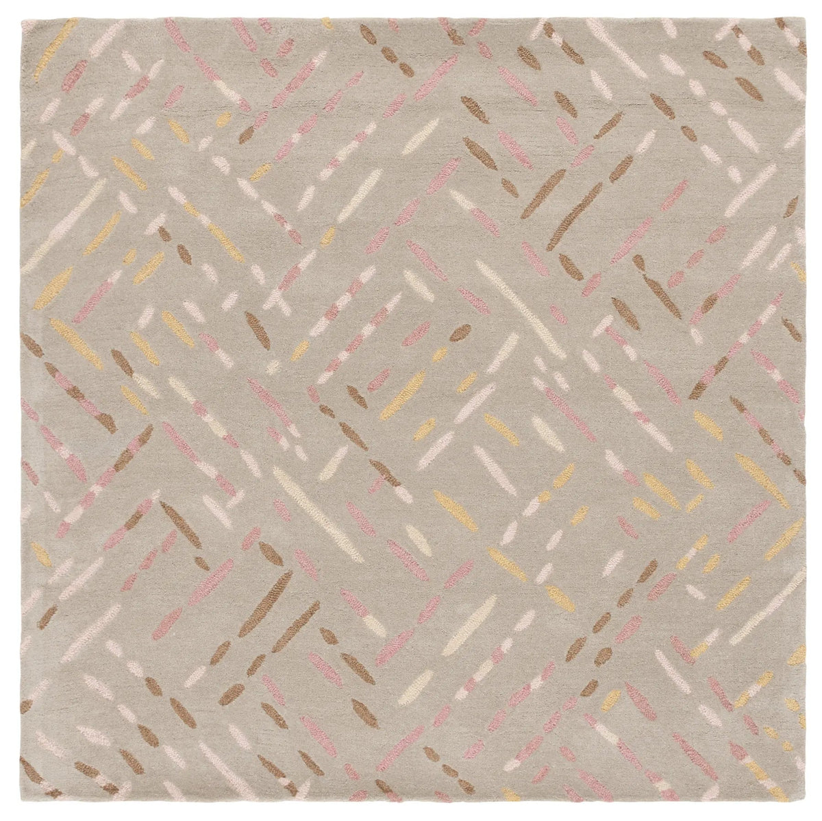Safavieh Metro 6'-0" x 6'-0" Rug in Taupe / Pink