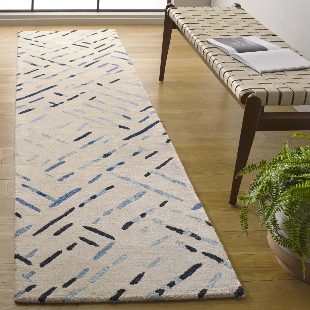 Safavieh Metro 2'-3" x 9'-0" Rug in Grey / Blue