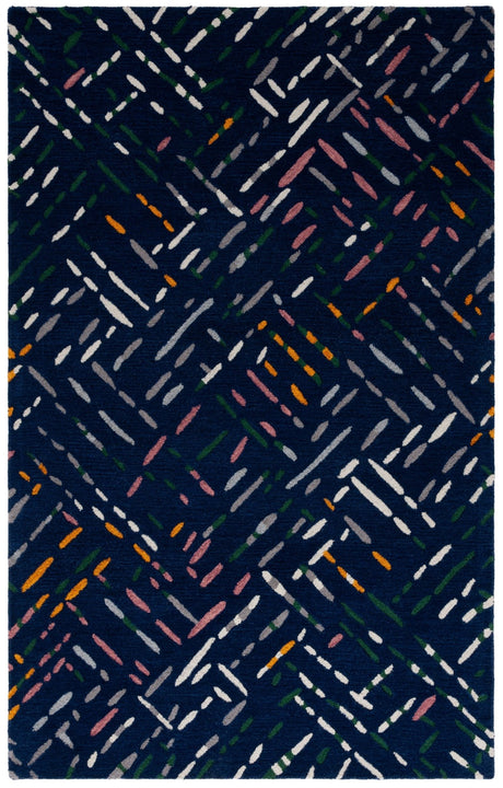 Safavieh Metro Met252N Navy/Pink Rug.