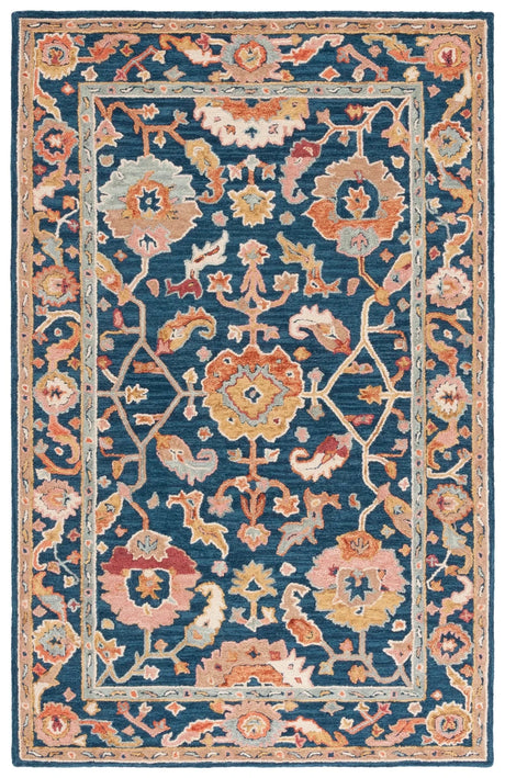 Safavieh Metro 4'-0" x 6'-0" Rug in Navy / Red