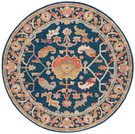 Safavieh Metro 6'-0" x 6'-0" Rug in Navy / Red