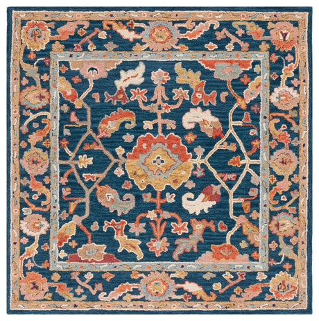 Safavieh Metro 6'-0" x 6'-0" Rug in Navy / Red