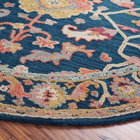 Safavieh Metro 6'-0" x 6'-0" Rug in Navy / Red