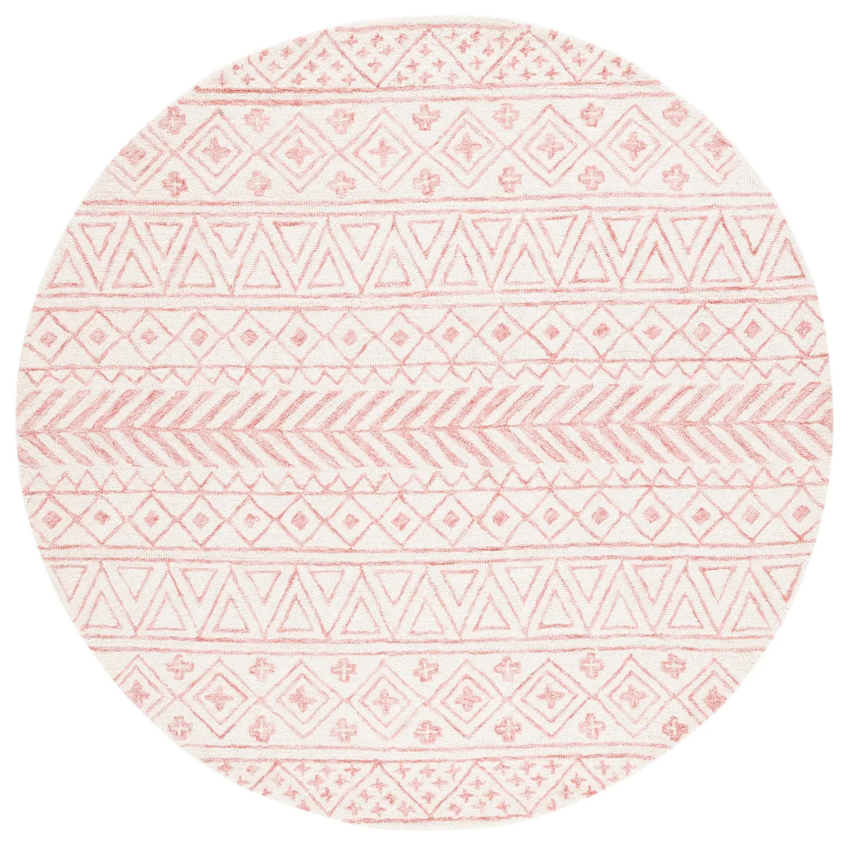 Safavieh Metro 6'-0" x 6'-0" Rug in Ivory / Pink