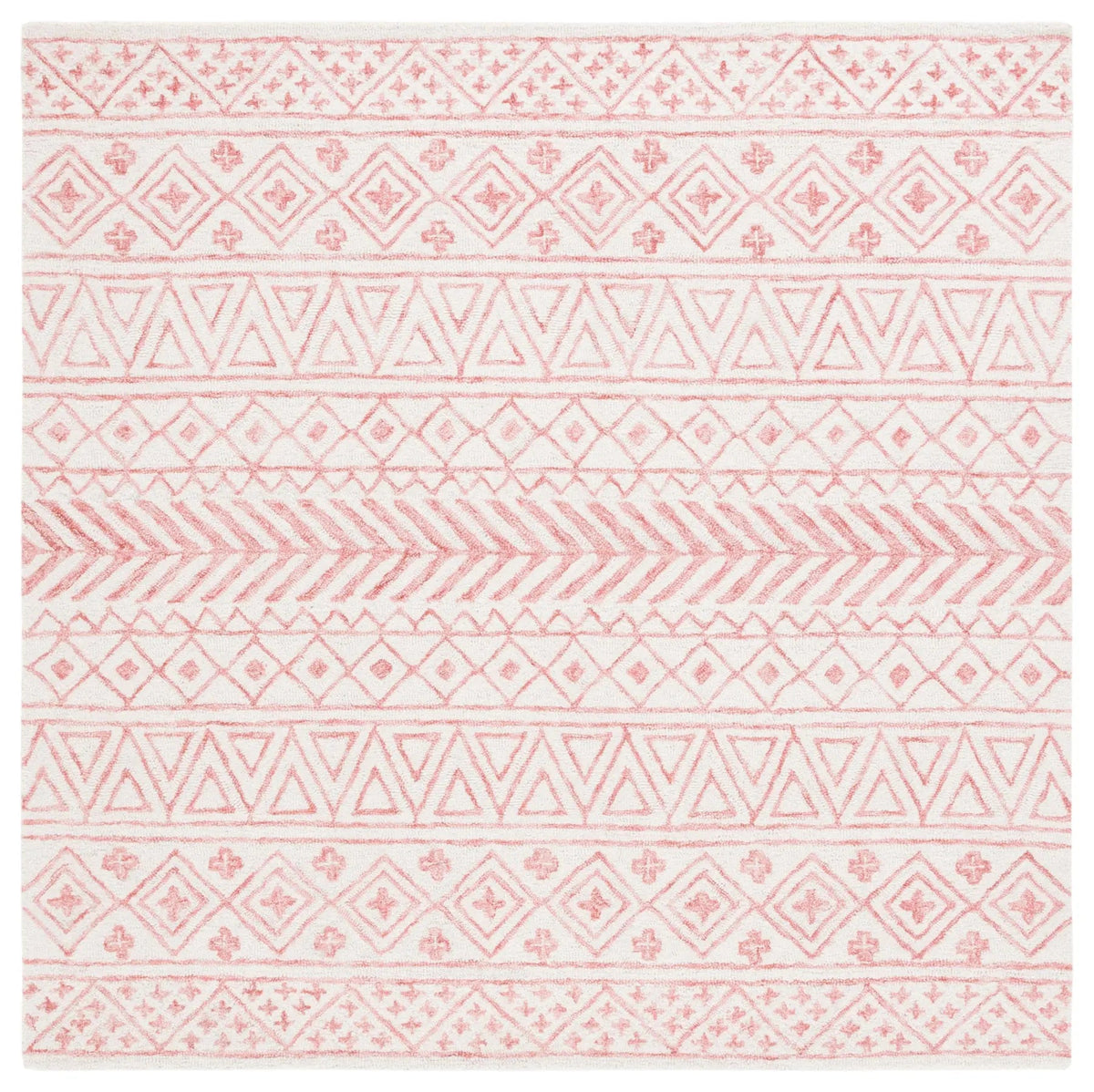 Safavieh Metro 6'-0" x 6'-0" Rug in Ivory / Pink