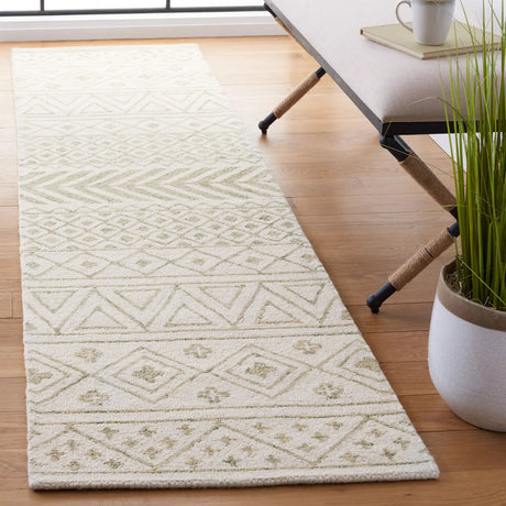 Safavieh Metro 2'-3" x 9'-0" Rug in Ivory / Light Green