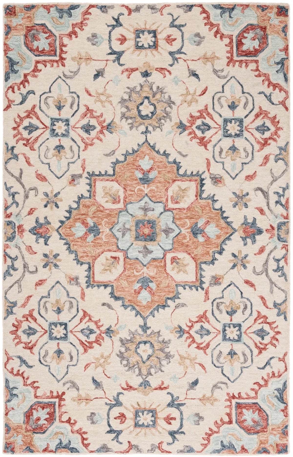 Safavieh Metro 4'-0" x 6'-0" Rug in Beige / Rust