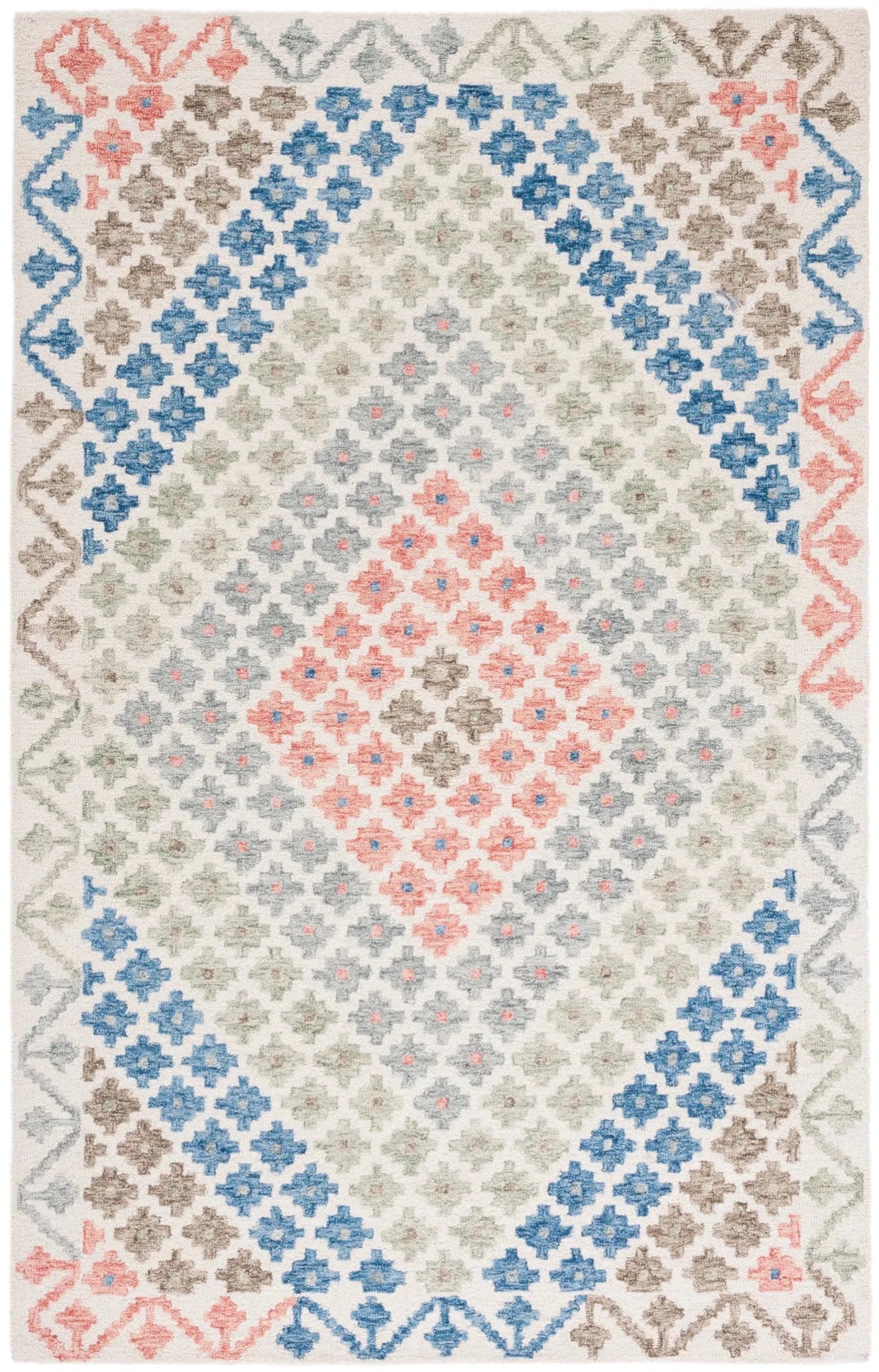 Safavieh Metro 4'-0" x 6'-0" Rug in Ivory / Blue