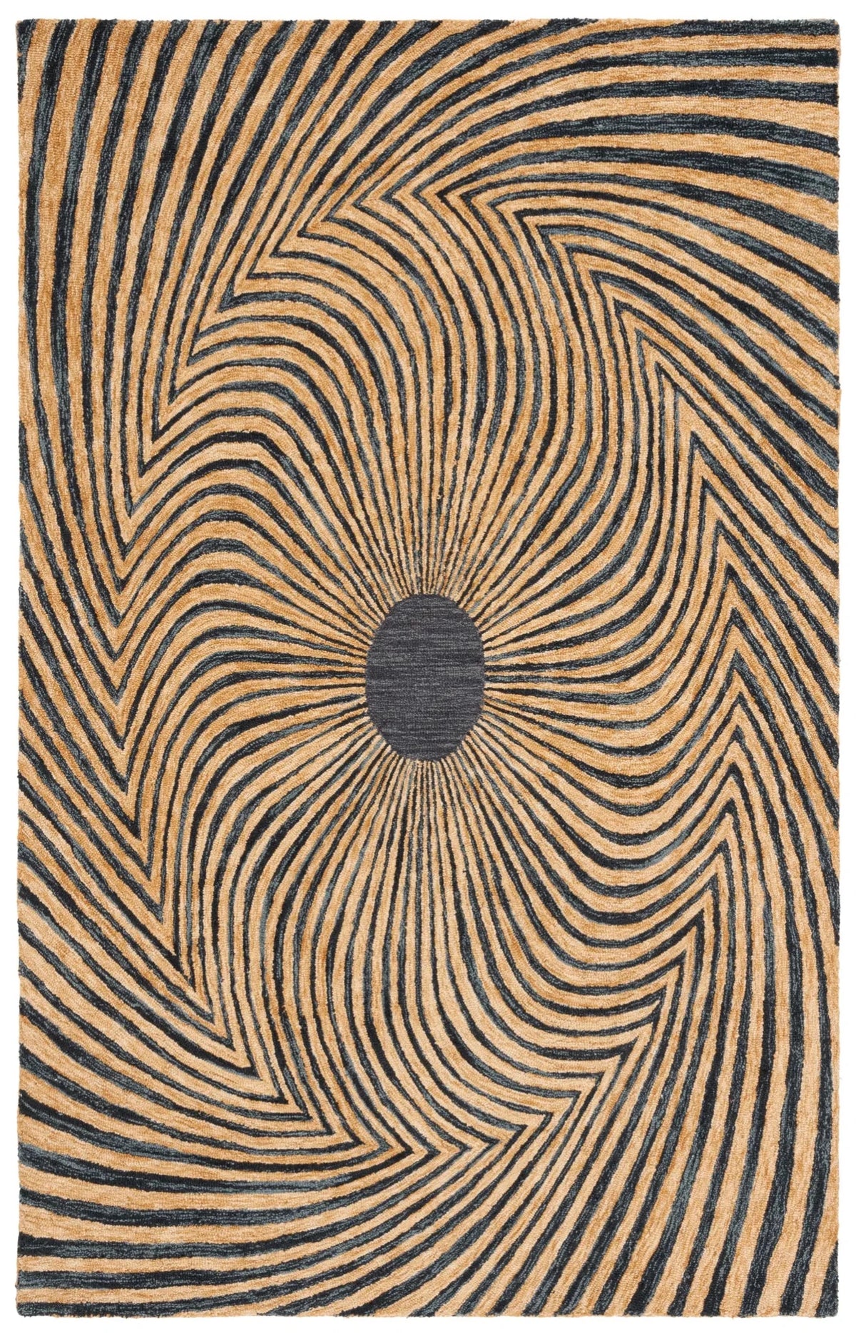 Safavieh Metro 4'-0" x 6'-0" Rug in Black / Gold