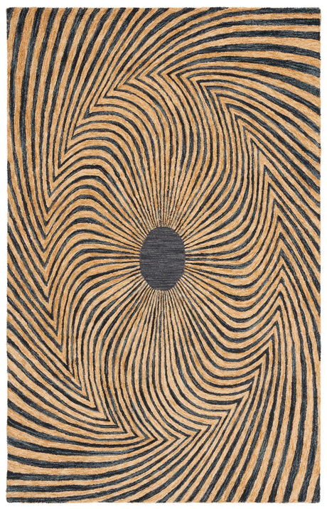 Safavieh Metro 4'-0" x 6'-0" Rug in Black / Gold