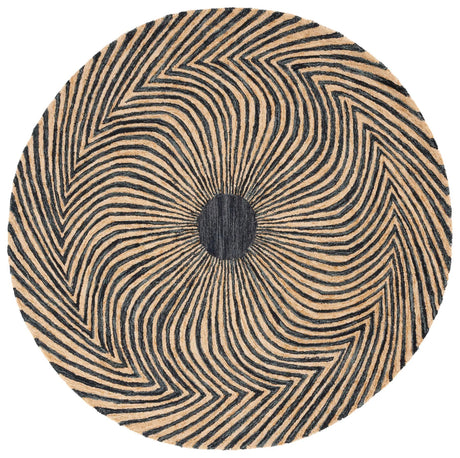 Safavieh Metro 6'-0" x 6'-0" Rug in Black / Gold
