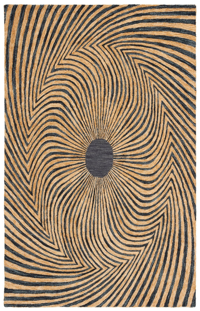 Safavieh Metro Met358Z Black/Gold Rug.