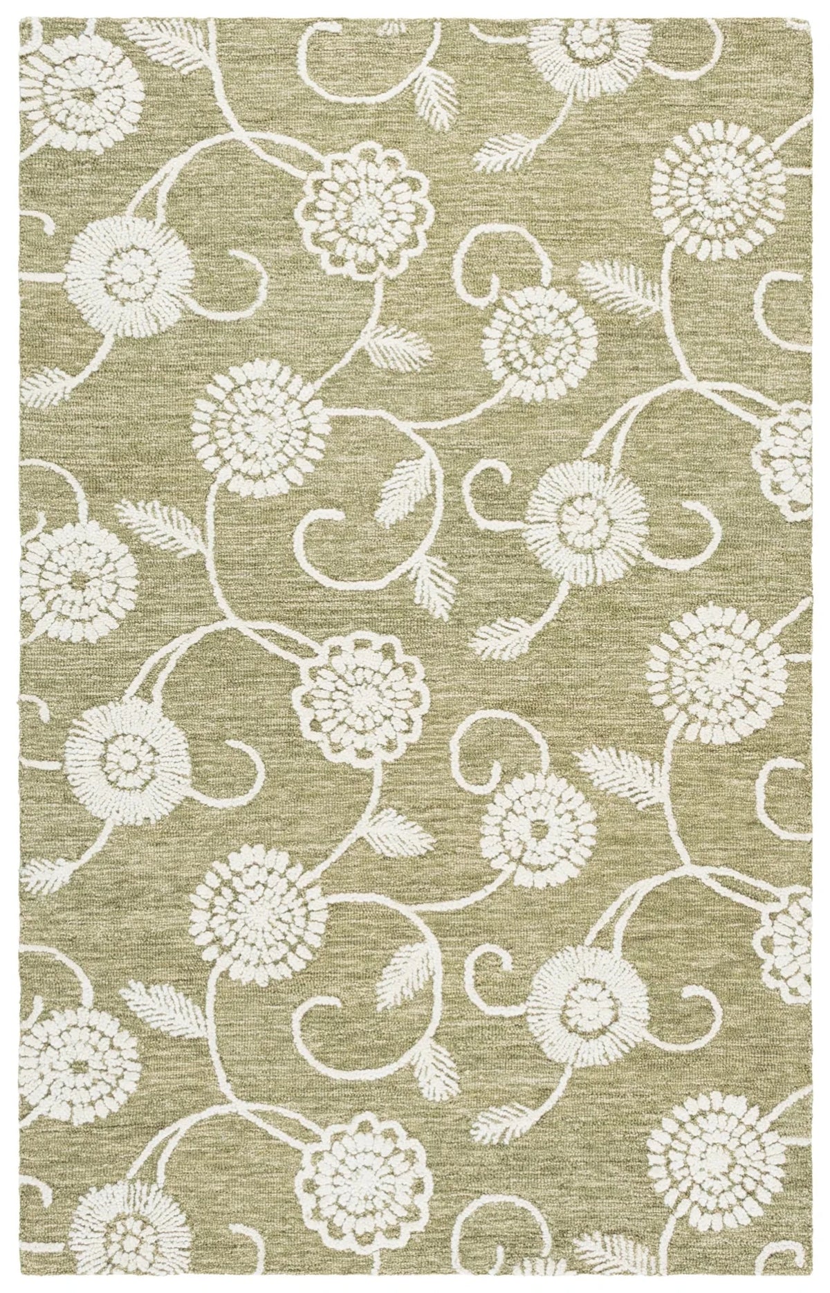 Safavieh Metro 4'-0" x 6'-0" Rug in Green / Ivory