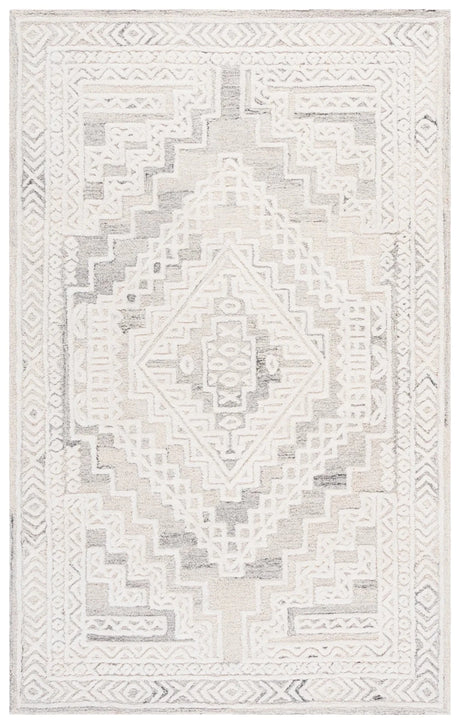 Safavieh Metro 4'-0" x 6'-0" Rug in Light Grey / Ivory