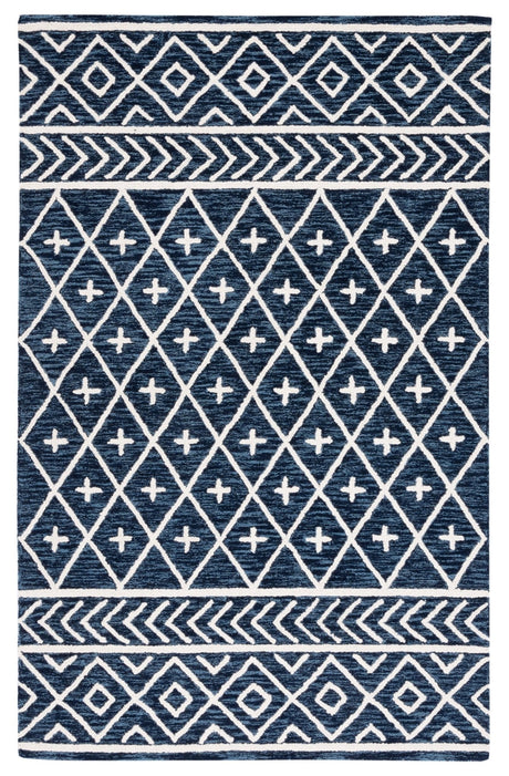 Safavieh Metro Met460N Navy/Ivory Rug.