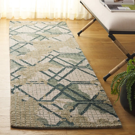 Safavieh Metro 2'-3" x 8'-0" Rug in Green / Beige