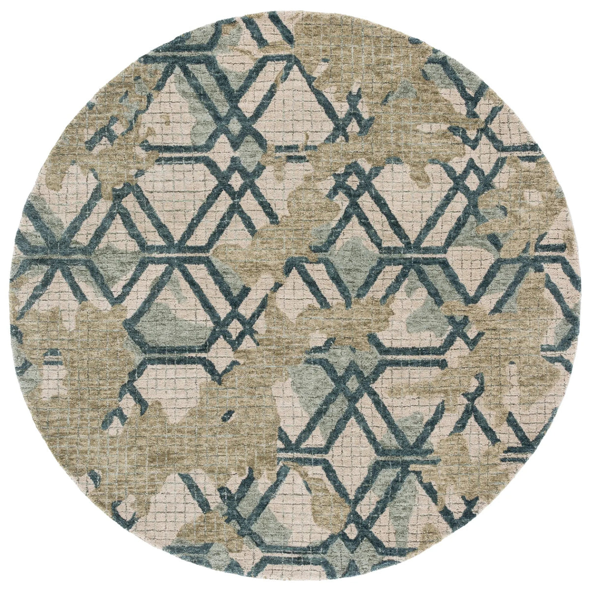 Safavieh Metro 6'-0" x 6'-0" Rug in Green / Beige
