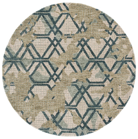 Safavieh Metro 6'-0" x 6'-0" Rug in Green / Beige