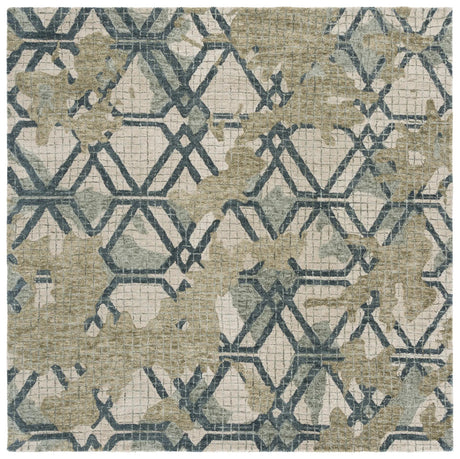 Safavieh Metro 6'-0" x 6'-0" Rug in Green / Beige