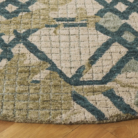 Safavieh Metro 6'-0" x 6'-0" Rug in Green / Beige