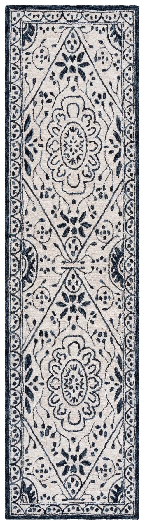 Safavieh Metro 2'-3" x 9'-0" Rug in Ivory / Navy
