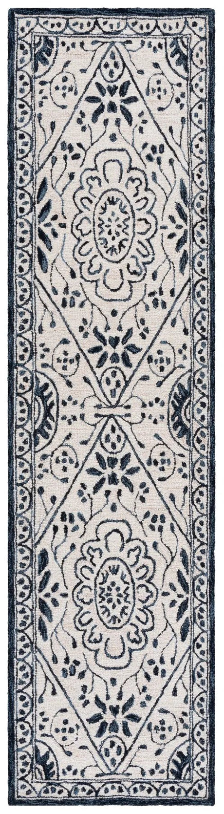 Safavieh Metro 2'-3" x 9'-0" Rug in Ivory / Navy